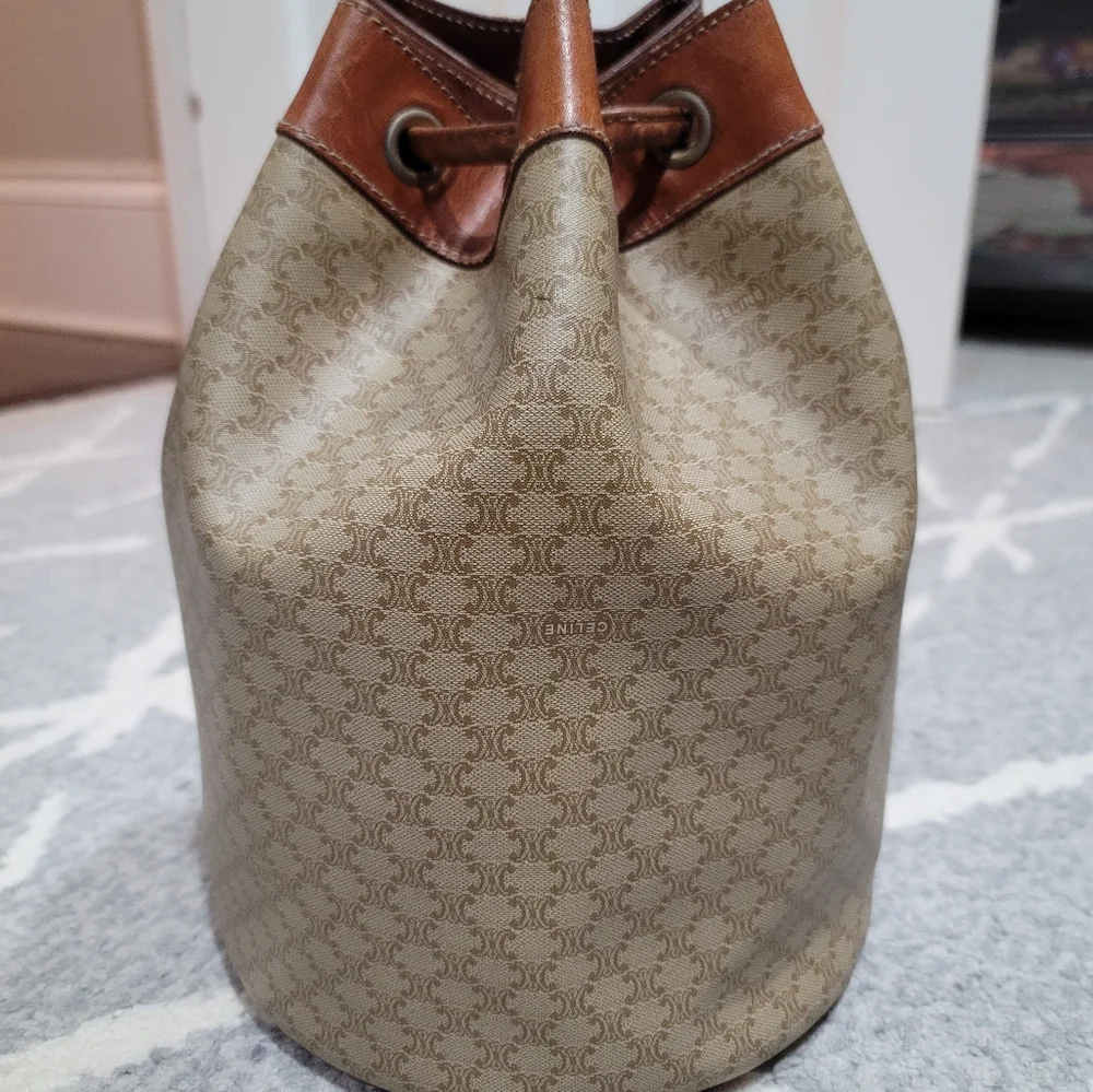 Celine Triomphe Vintage Bucket Backpack - Picture 12 of 15